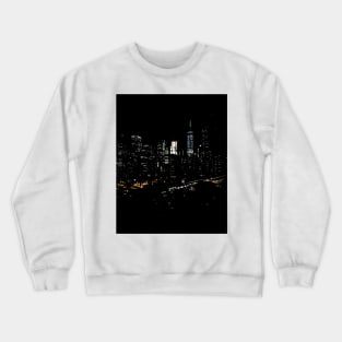 All of the Lights Manhattan Skyline Night Brooklyn Bridge New York City Crewneck Sweatshirt